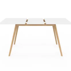 Table extensible scandinave blanche