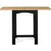 Table haute mange-debout extensible noire et bois