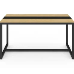Table industrielle bois et métal 8 personnes 150 cm