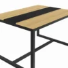 Table industrielle bois et métal 6 personnes 120 cm