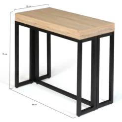 Table industrielle extensible 10 personnes 235 cm