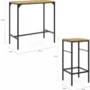 Table mange-debout style industriel avec 2 tabourets