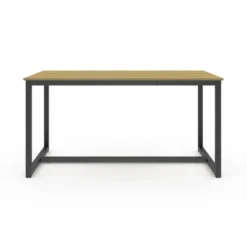 Table à manger bois et métal noir 150 cm