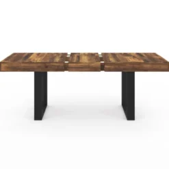 Table à manger bois foncé extensible 4-8 personnes 160-200 cm