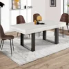 Table à manger bois gris 160 cm