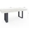 Table à manger bois gris 200 cm