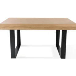 Table à manger bois imitation hêtre 6 personnes