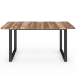 Table à manger effet bois brut 6 personnes