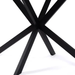 Table à manger effet marbre blanc