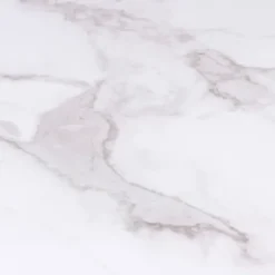Table à manger effet marbre blanc