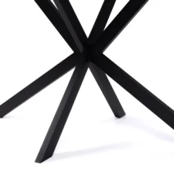 Table à manger effet marbre noir