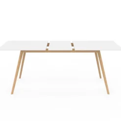 Table à manger extensible blanche