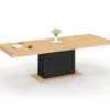Table à manger extensible bois et noir : 8-12 personnes