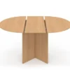 Table à manger extensible ovale 4-8 personnes bois façon hêtre 110-150 cm