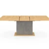 Table à manger extensible 6-10 personnes bois et effet béton