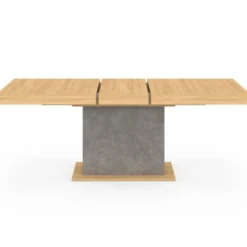 Table à manger extensible 6-10 personnes bois et effet béton