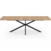 Table à manger extensible 8-12 personnes bois et noir
