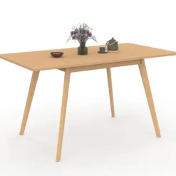 Table à manger extensible 4-8 places 110-150 cm effet bois