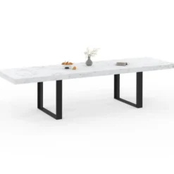 Table à manger extensible rectangle 6 à 12 personnes