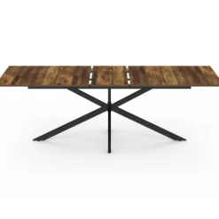 Table à manger extensible rectangle pied araignée noir