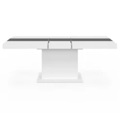 Table à manger extensible rectangle blanche 160x200 cm