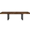 Table à manger extensible rectangle bois et noir