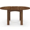 Table à manger extensible ronde 4-8 personnes noyer 110-150 cm