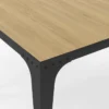 Table à manger industrielle bois et noir 8 personnes
