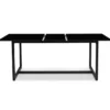 Table à manger noire extensible style industriel