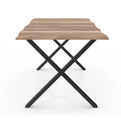 Table à manger 6 personnes avec pieds en forme de X