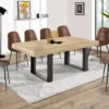 Table à manger 10 à 12 personnes bois et noir