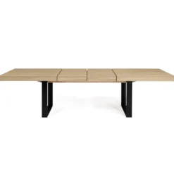Table à manger 10 à 12 personnes bois et noir