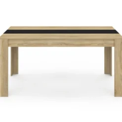 Table à manger 8 personnes hêtre et noire