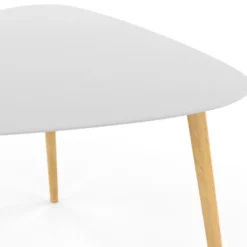 Table à manger 4 personnes plateau blanc