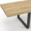 Table à manger rectangle 12 personnes bois et noir 300 cm