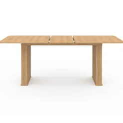 Table à manger rectangulaire extensible coloris bois 6-10 personnes
