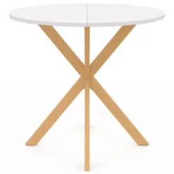 Table à manger ronde 4 personnes pied araignée