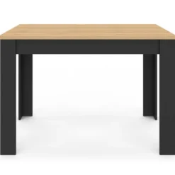 Table à manger 110 X 70 cm noir et bois