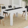 Table noire et blanche 6 personnes