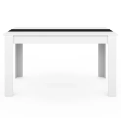 Table noire et blanche 6 personnes