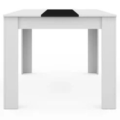 Table noire et blanche 6 personnes