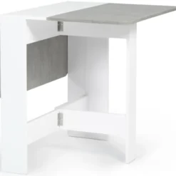Table pliante design blanche et grise