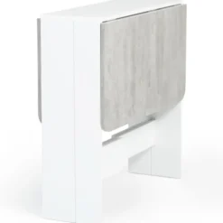 Table pliante design blanche et grise