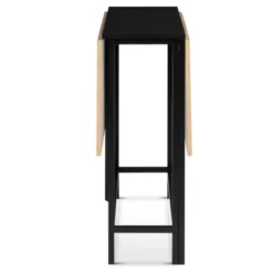 Table pliante industrielle bois et métal noir 2-4 personnes