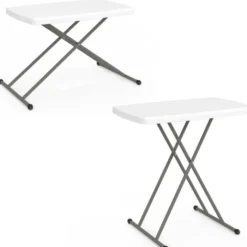 Table pliante portable 77 cm hauteur réglable pour camping ou réception