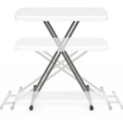 Table pliante portable 77 cm hauteur réglable pour camping ou réception