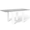 Table salle à manger extensible façon béton ciré