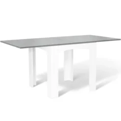 Table salle à manger extensible façon béton ciré
