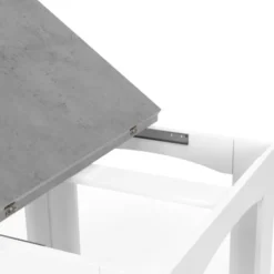 Table salle à manger extensible façon béton ciré
