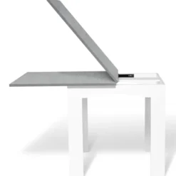 Table salle à manger extensible façon béton ciré
